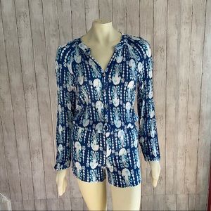 Lilly Pulitzer Elsa Romper Get In Line Jellyfish Size Medium